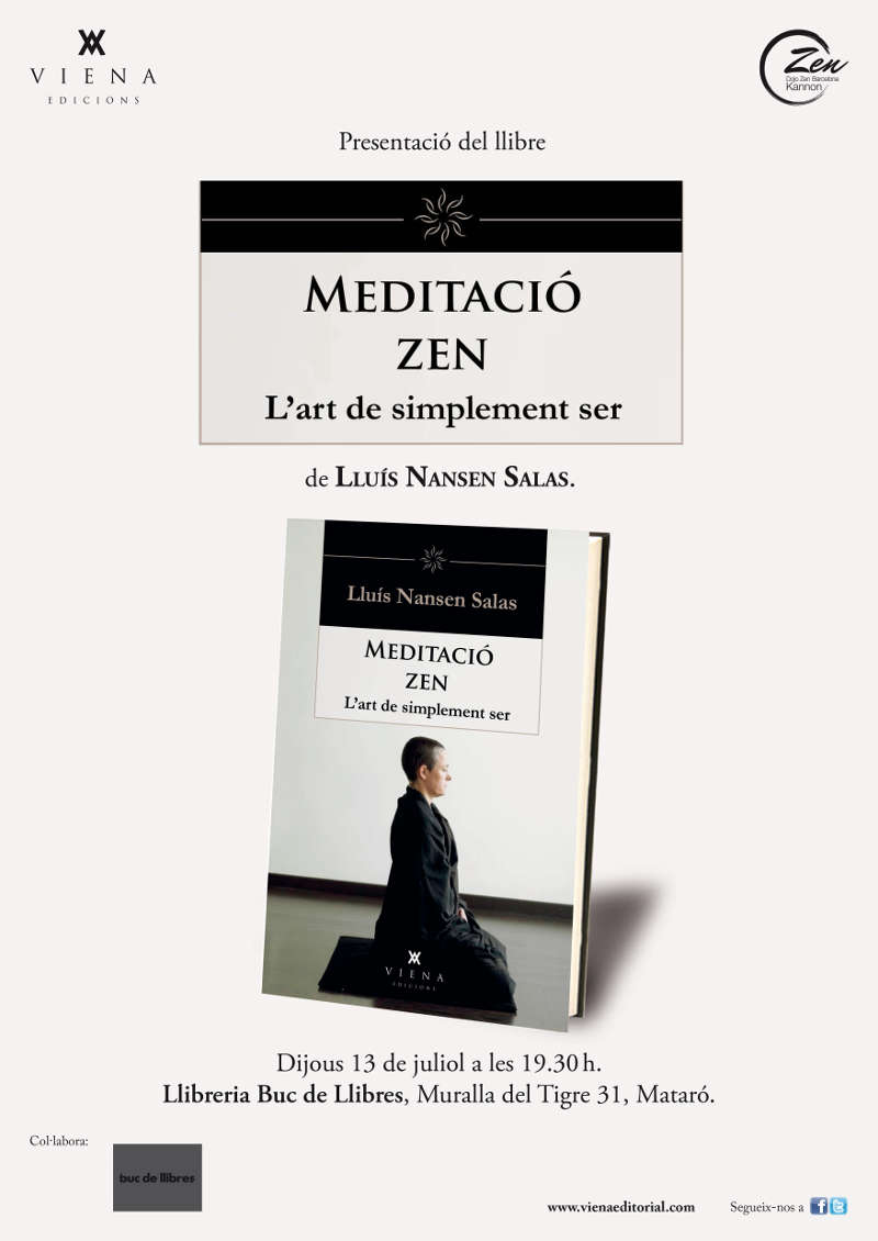 Dojo Zen | Budismo Zen en Barcelona | 2017/07/13 Presentación del libro Meditació Zen a Mataró. Jueves 13 de julio